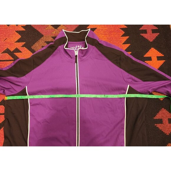 NEW Made For Life Women's 2X Zip-Up Athletic Jacket Purple & Black Polyester - Picture 5 of 10